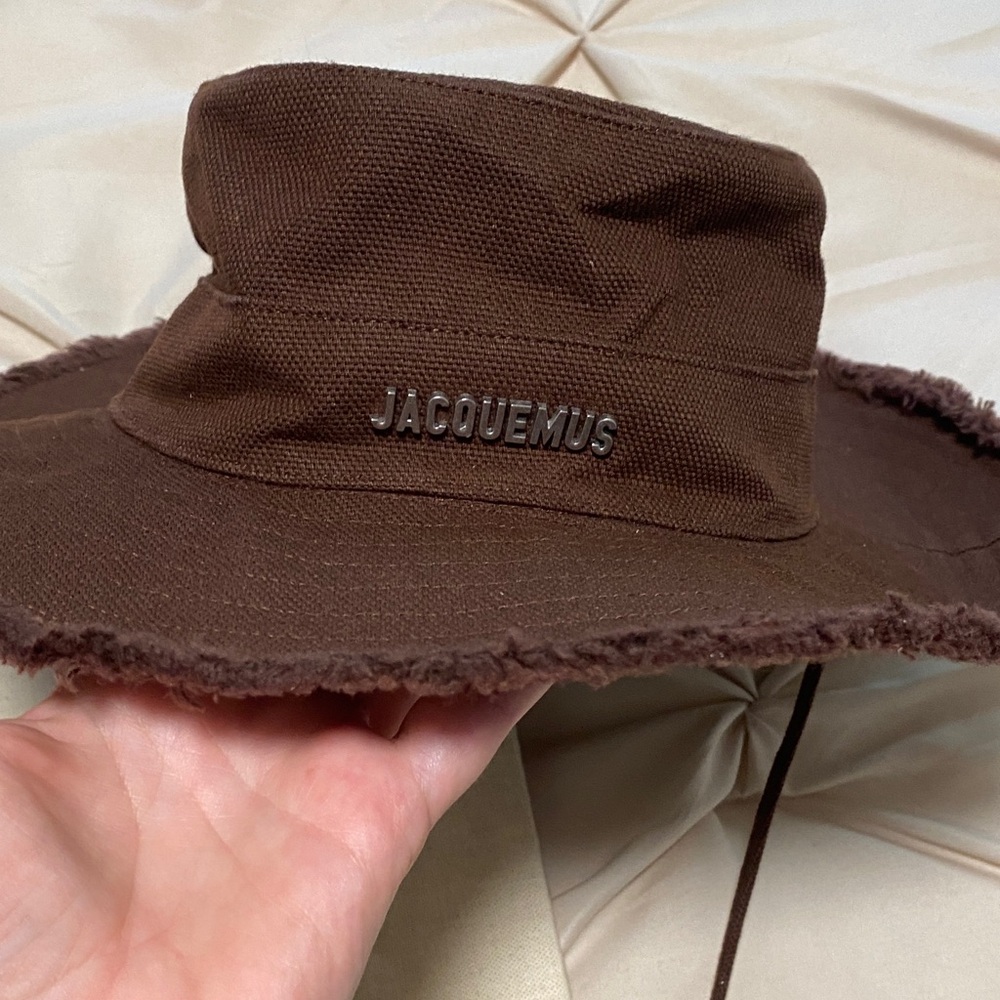Jacquemus Chocolate Brown Wide Brim Hat - Picture 3 of 4